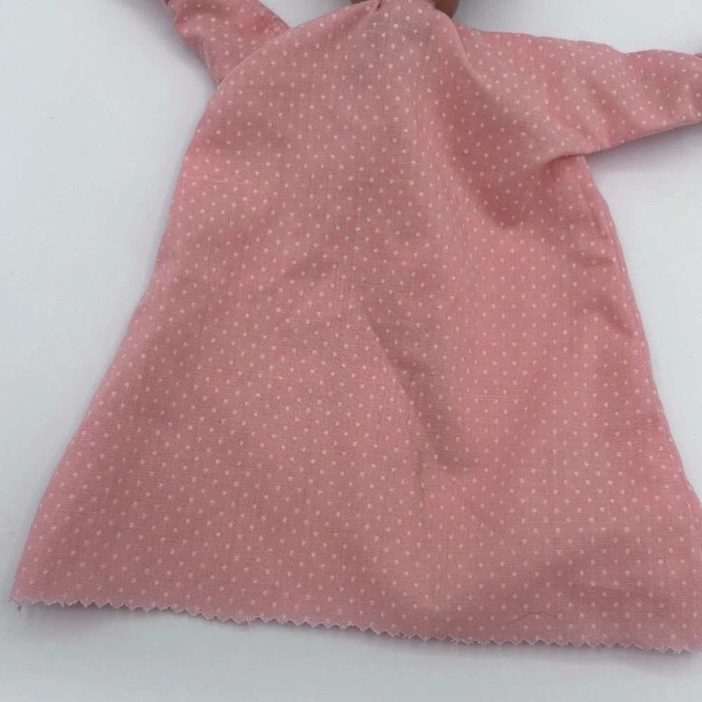 Vintage African American Baby Doll Puppet Pink Dress Handmade Vintage‎